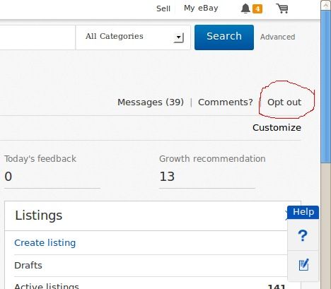 seller hub opt out link